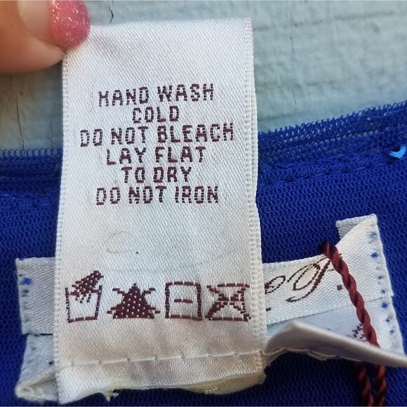 Max Studio | Sequin Tank Top Blouse Blue XS - Picture 7 of 8